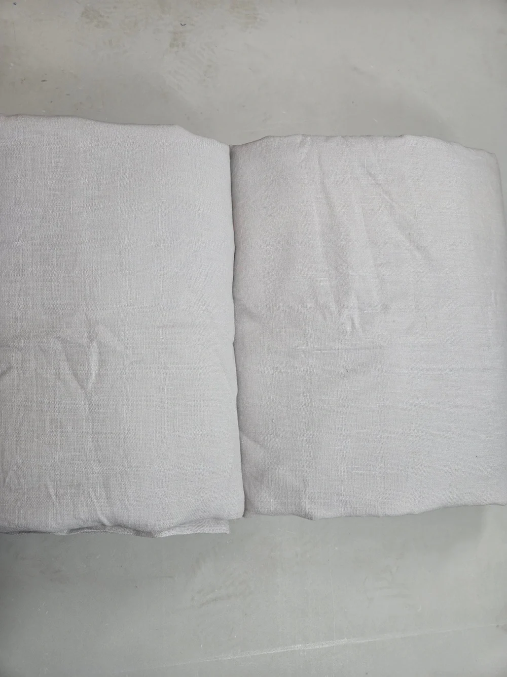 QUINCE Set Of 2 48x108 European Linen True Blackout Curtains Cloud 9271